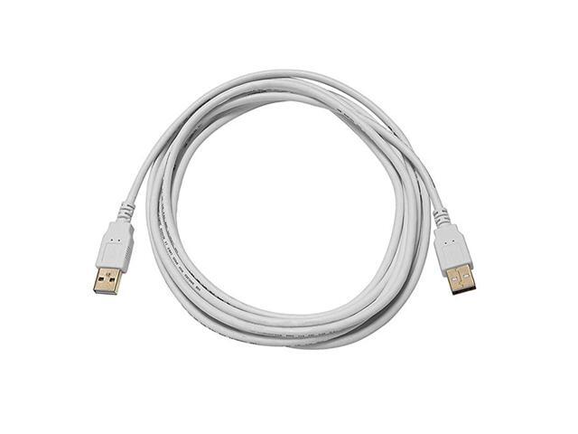 10ft USB 20 A Male to A Male 2824AWG Cable Gold Plated WHITE for Data Transfer Hard Drive Enclosures Printers Modems Cameras and More