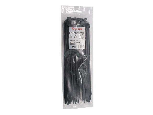 12 Inch Selflocking Heavy Duty Zip Tie 50 Lbs Tensile Strength Wire Ties Industrial Grade Cable Tie Pack of 100 Black