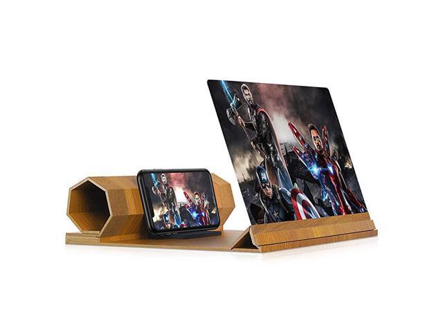 Screen Magnifier for Smartphone Mobile Phone 3D Magnifier Projector Screen for Movies Videos and Gaming Foldable Phone Stand with Screen Amplifier