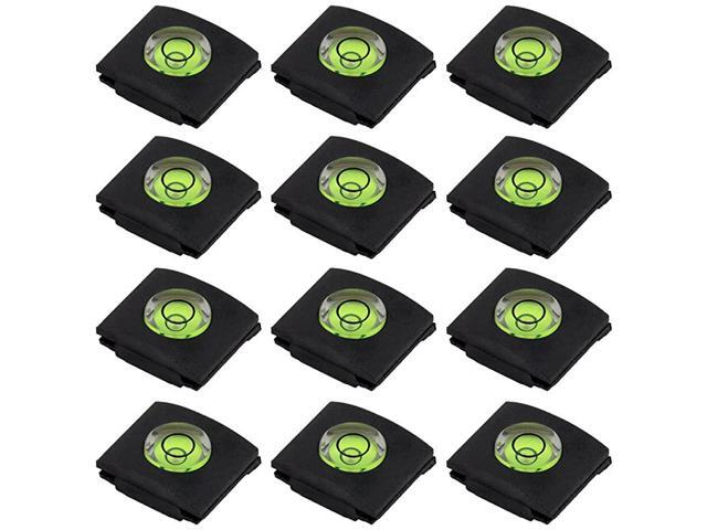 Set of 12 Hot Shoe Covers Camera Flashlight Hotshoe Cover of Bubble Spirit Level for Canon Nikon Panasonic Fujifilm Olympus Sigma PENTAX DSLR SLR