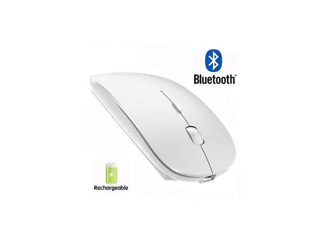 Mouse Rechargeable Wireless Mouse for MacBook ProWireless Mouse for Laptop PC Computer White
