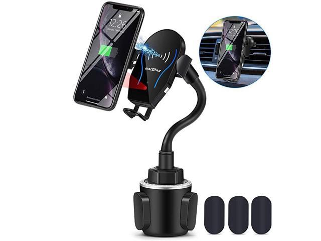 Wireless Car ChargerCup Phone Holder MountAutomatic Infrared Smart Sensor Clamping Qi 10W 75W Fast Universal Adjustable Cell Phone Wireless