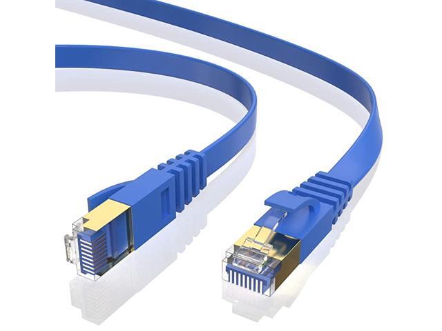 Cat7 Flat Ethernet Network Cable 06ft 5 Pack High Speed cat7 Patch Extension Cable Internet Cable for Modem Router LAN Computer Compatible with Cat