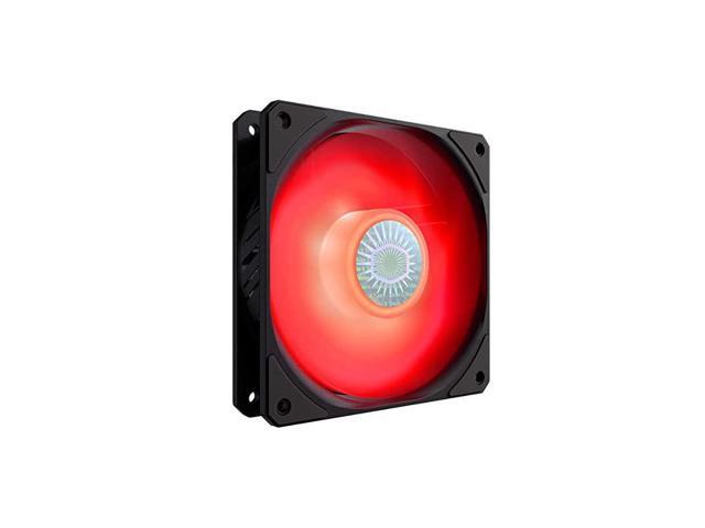SickleFlow 120 V2 Red Led 120mm Square Frame Fan with Air Balance Curve Blade Design Sealed Bearing PWM Control for Computer Case Liquid Radiator