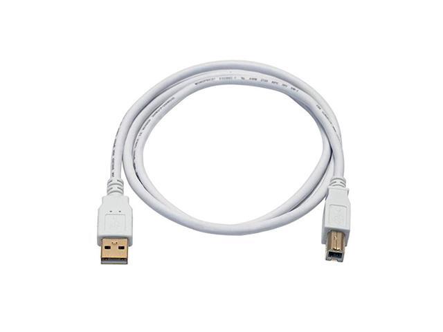 3ft USB 20 A Male to B Male 2824AWG Cable Gold Plated White for Printer Scanner Cable 15M for PC Mac HP Canon Lexmark Epson Dell Xerox Samsung and