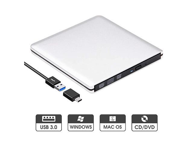 External CD DVD Drive USB 30 TypeC Slim Aluminum Portable DVDCD ROM +RW Optical Drive Burner Writer for MacBook ProAir iMac WindowsLinuxMac Laptop