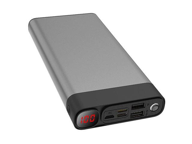 Charger 30000mAh 2USB PortsSuper Bright Flashlight Charger Quick Charge Phone Pad Black 30000mAh