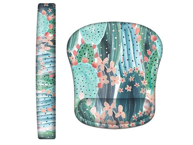 Keyboard Wrist Rest and Ergonomic Mouse Pad with Wrist Support Memory Foam Filled Non Slip Base Easy Typing and Relieve Wrist Pain for Computer