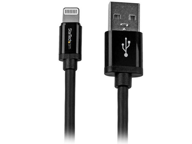 com 2m 6ft Long Black Apple 8pin Lightning Connector to USB Cable for iPhone iPod iPad Charge and Sync Cable USBLT2MB