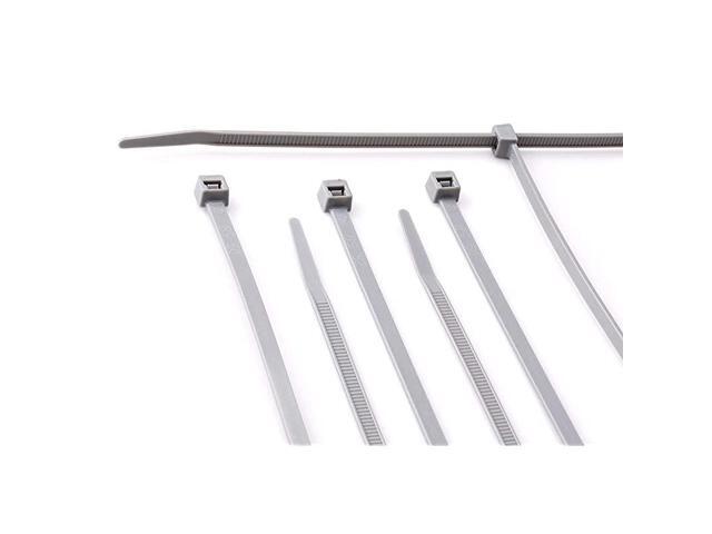 inch Grey Nylon Zip Ties Strong Zip Tie Wire Ties Indoor and Outdoor Rated No Tools Needed Zip Ties Wire Ties Cable Ties 100 Pack Grey