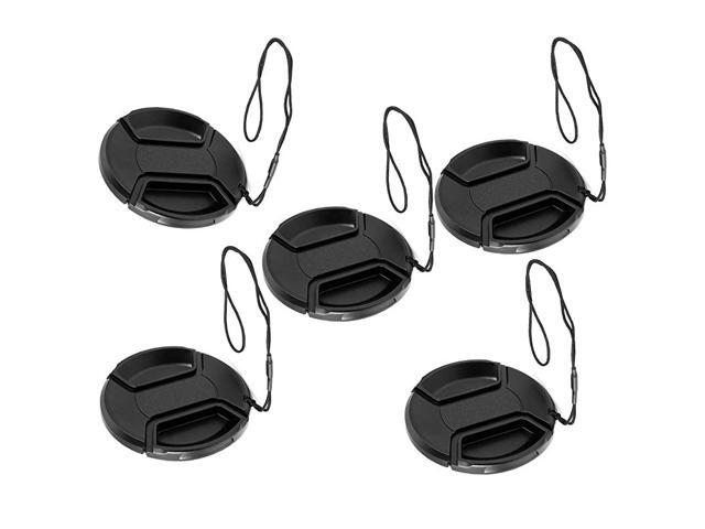 5 Packs Bundle 49MM Front Lens Filter Snap On Pinch Cap 49 mm Protector Cover for DSLR SLR Camera Lense Model Number LC49x5