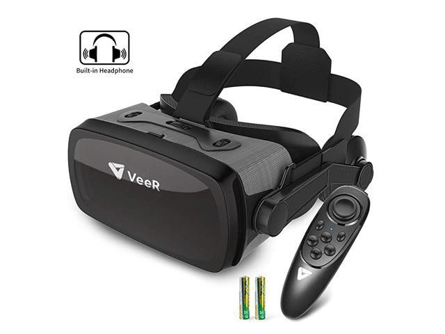 Falcon VR Headset with Controller Eye Protection Virtual Reality Goggles to Comfortable Watch 360 Movies for Android Samsung Huawei and iPhone only