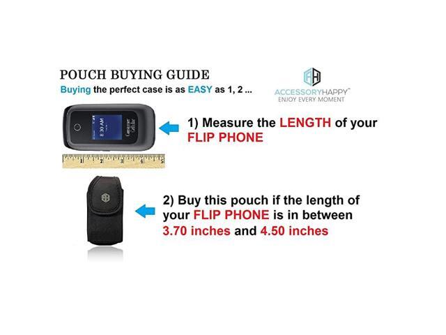 Universal Vertical Canvas FLIP Phone Pouch Holster Nylon Belt Case Flip Phone Belt Case Cover Fits Kyocera Cadence LTE DuraXTP DuraXV LTE DuraXV