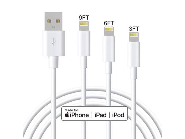 MFi Certified iPhone Charger Cable Lightning Cable 3Pack 3FT 6FT 9FT Long iPhone Cord Fast Charging Cable Compatible with iPhone Xs Max XS XR X 8