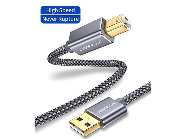 Printer Cable 15FT USB Printer Cord 20 Type A Male to B Male Cable Scanner Cord High Speed Compatible with HP Canon Dell Epson Lexmark Xerox