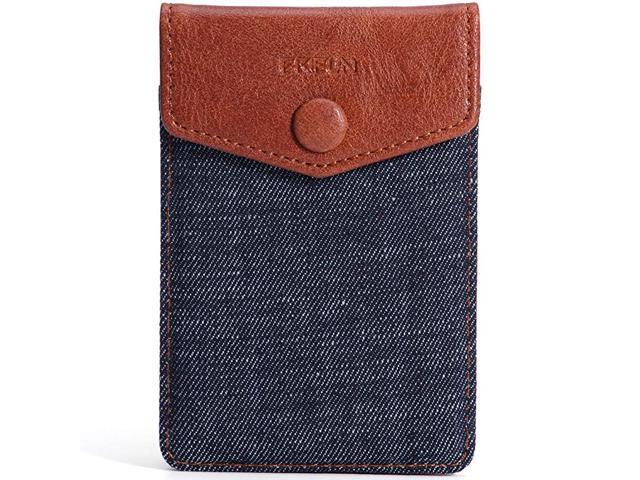 Cell Phone Wallet UltraSlim Self Adhesive Credit Card Holder Stick on Wallet Cell Phone Leather Wallet for Smartphones RFID Blocking Sleeve Covers