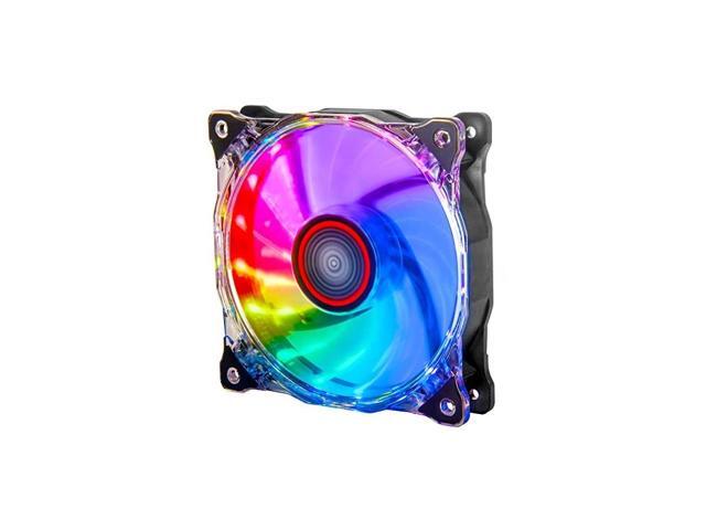 120 mm RGB Case Fan True RGB Color Ultra Quiet Cooling Fan with Long Life Sleeve Bearing Standard Size 120mm Case Fan Compatible with RGB Fan Hub