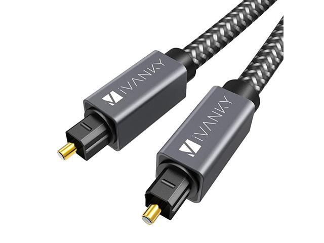 Optical Audio Cable Slim Optical Cable Digital Audio Cable for Home Theater Sound Bar TV PS4 Xbox Playstation Astro A40A50 Aluminum Shell Nylon