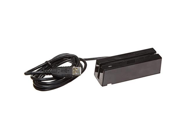 21040145 SureSwipe Dual Head Triple Track Magnetic Stripe Card Reader with 6 USB Interface Cable 60 ins Swipe Speed 5V Black