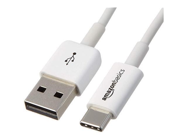 USB TypeC to USBA 20 Male Charger Cable 6 Feet 18 Meters White