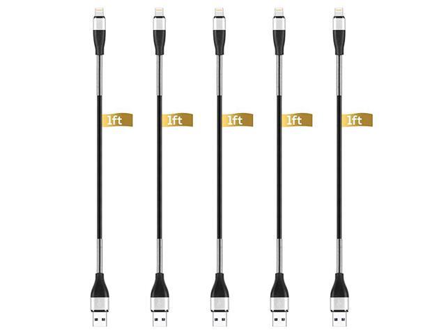 Lightning Cable 1ft5pack iPhone Charger Cable 1 Foot 1 Feet iPhone USB Charging Cord with Spring Protection for iPhone 12 1111Pro11MaxXXSXRXS