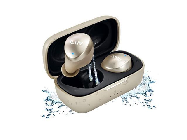 TB100 Gold True Wireless Earbuds Cordless inEar Bluetooth 50 with HandsFree Call Microphone IPX6 Waterproof Protection HighFidelity Sound Includes