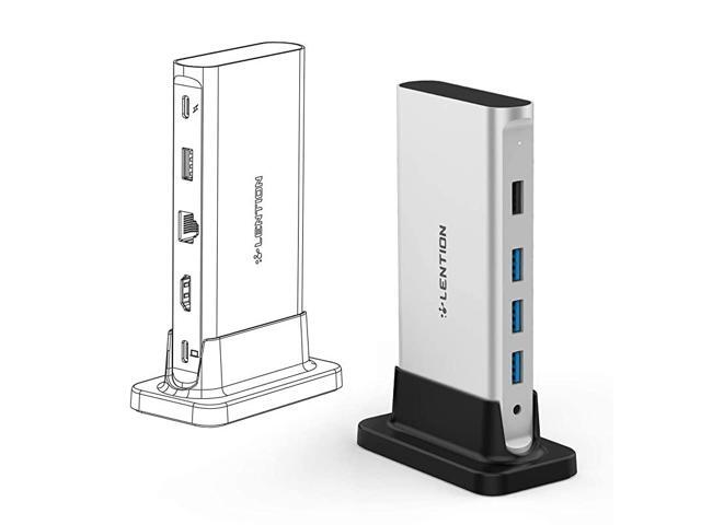USB C Docking Station with 100W Power PassThrough 4K HDMI Gigabit Ethernet USB 30 USB 20 and Aux Adapter Compatible 20202016 MacBook Pro New Mac
