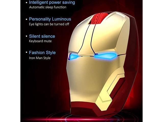 Mouse Iron Man Mouse Ergonomic 24 G Portable Mobile Computer Click Silent Mouse Optical Mice with USB Receiver for Notebook PC Laptop Computer Mac