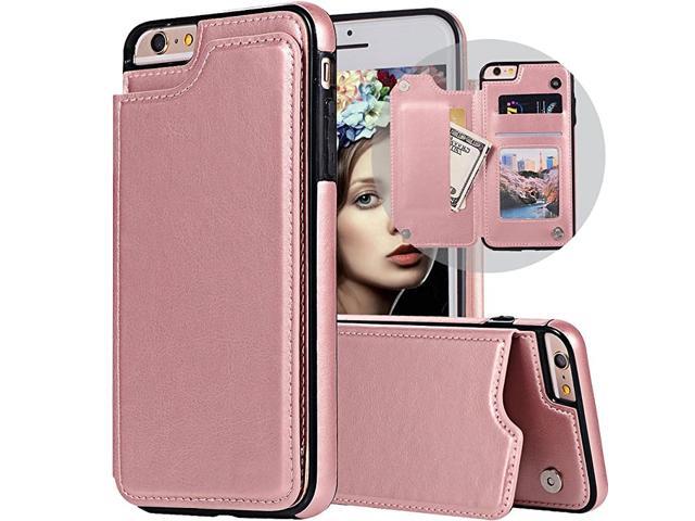 iPhone 6S Plus Wallet CaseiPhone 6 Plus Flip Case for WomenMeniPhone 6s Plus Purse Case Vintage Leather Folio Flop Secure Fit Magnetic Closure