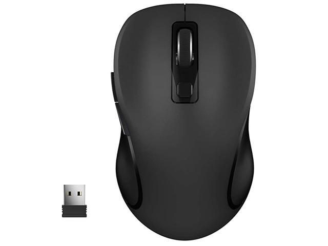 24G Wireless Mouse for Laptop Ergonomic Computer Mouse with USB Receiver and 3 Adjustable Levels 6 Button Cordless Mouse Wireless Mice for Windows