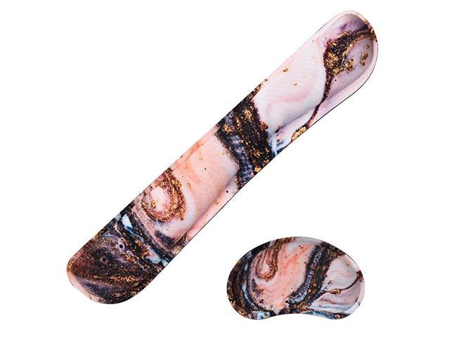 Ergonomic Keyboard Wrist Rest Pad and Mouse Pad Wrist Support Set with NonSlip Backing Memory FormFilled EasyTyping and Pain Relief for Gaming