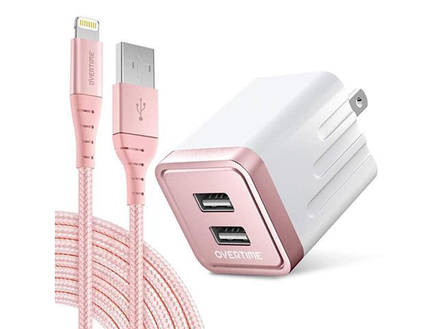 iPhone Charger Set Apple MFi Certified Lightning Cable with Dual USB Wall Adapter 24 AMP Compatible wiPhone 11 Pro Max XS XR X 8 7 6S 6 Plus SE