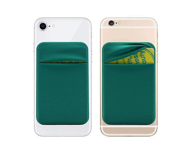 Cell Phone Card Holder6 Cards Mini Secure Wallet Sleeve ID Credit Card Adhesive Purse Pouch Stick On SmartphoneTablet for iPhone 11SEAndroid