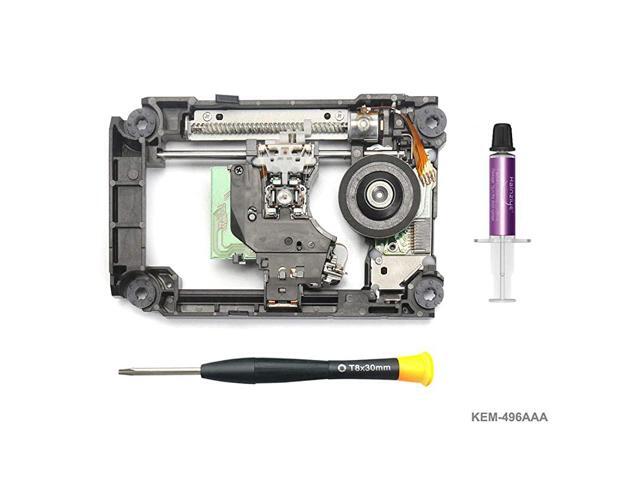 Replacement Blu Ray Laser Lens Deck KEM496AAA Playstation 4 Repair Part DVD Drive Slide Motor Rail Mechanism with KES496 Optical Head Thermal Paste