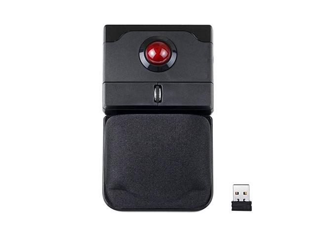 PERIPRO706 Wireless Trackball Mouse Buildin 098 Inch Trackball for The Pointing Feature Detachable Gel Palm Rest