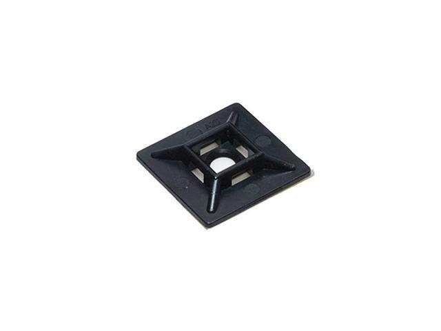 1 Adhesive Backed Zip Tie Mounts Square 100PK 1 Use for 18lb50lb Cable Ties Black