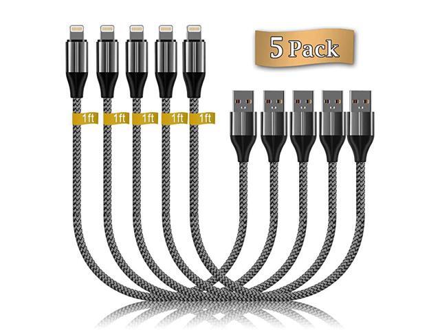 iPhone Charger 1 ft 3 Pack 1 feet Lightning Cable Data Sync Fast 1 Foot iPhone Cord Compatible with iPhone Xs maxxrx88 Plus77 Plus66s