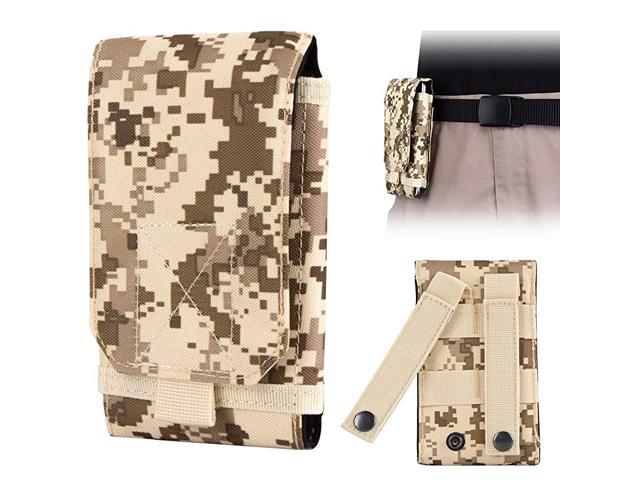 Tactical MOLLE Smartphone Holster Universal Mobile Phone Belt Pouch EDC Security Pack Carry Accessory Pouch Belt Loops Waist Bag for i phoneX XS