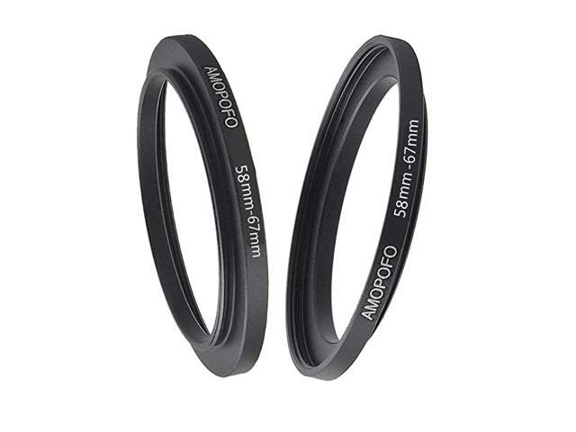 Metal Ring58mm to 67mm StepUp Ring for FiltersMade of CNC Machined Space Aluminum with Matte Black Electroplated FinishCompatible with All 58mm