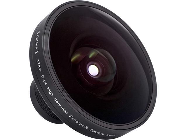 Platinum Series 37mm 02X HD Large Panoramic Vortex Fisheye Lens for Video Cameras 305mm 30mm and 25mm Adapters Included
