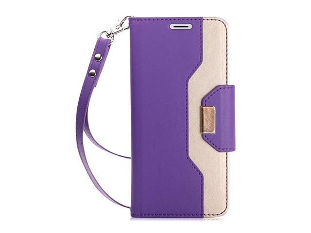 Galaxy S9 Plus Wallet Case Flip Kickstand Case with Card Holders Mirror Wristlet Folding Stand Protective Book Case Cover for 62 Inch Galaxy S9+