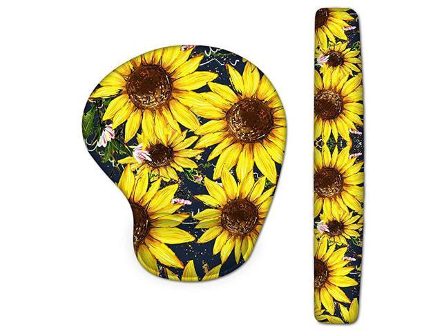 Wrist Rest Pad and Mouse Wrist Rest Support Mouse Pad Set Ergonomic Support Premium Memory Foam Durable Comfortable Lightweight for Easy Typing