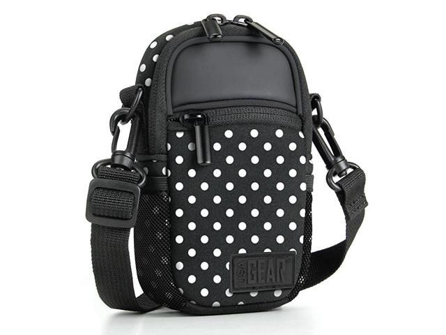Compact Camera Case Polka Dot Point and Shoot Camera Bag with Accessory Pockets Rain Cover and Shoulder StrapCompatible with Sony CyberShot Canon