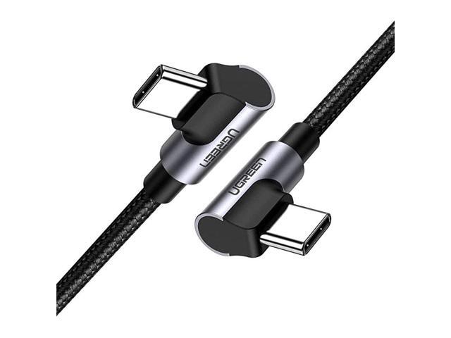 USBC to USBC Cable Right Angle Type C 60W Power Delivery Fast Charging Compatible for Google Pixel 4 3 XL Samsung Galaxy Note 10 S20 S10 S9 MacBook