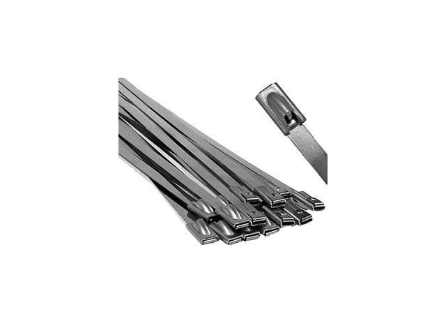 30 Stainless Steel Cable Ties Heavy Duty Metal Locking Zip Ties 100 pieces