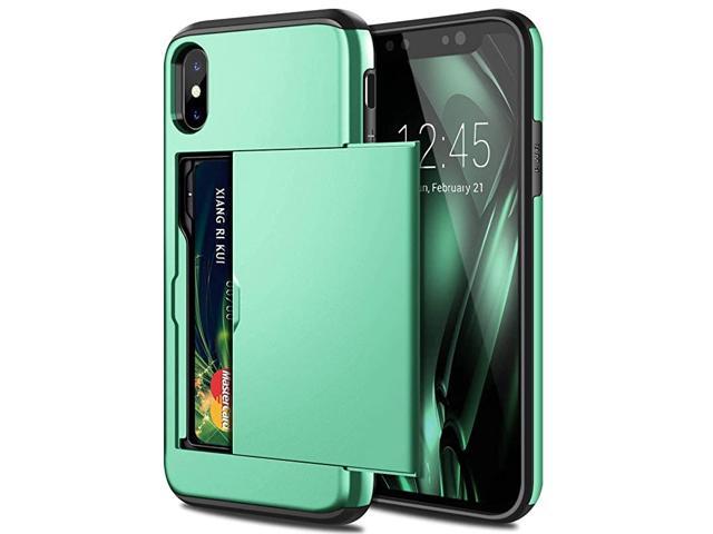 iPhone X Case iPhone 10 CaseHybrid iPhone X Wallet Case Card Holder Shell Heavy Duty Protection Shockproof Anti Scratch Soft Rubber Bumper Cover
