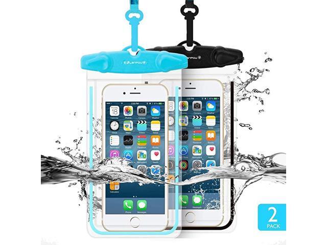 Waterproof Phone Case 2 Pack Universal Waterproof Pouch Dry Bag with Neck Strap Luminous Ornament for Water Games Protect iPhone 11 XS Max XR X 8 7