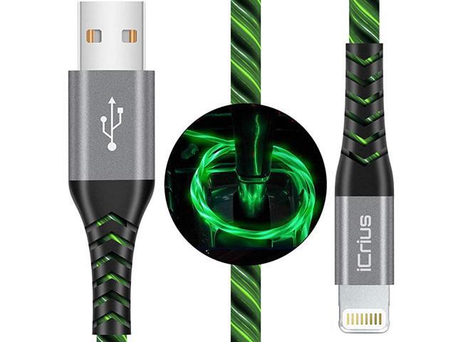 iPhone Charger Apple MFi Certified 6FT Lightning Cable Led Light Up USB Fast Charging Cord Compatible with iPhone SE 11ProMaxXXSXRXS Max8Plus77