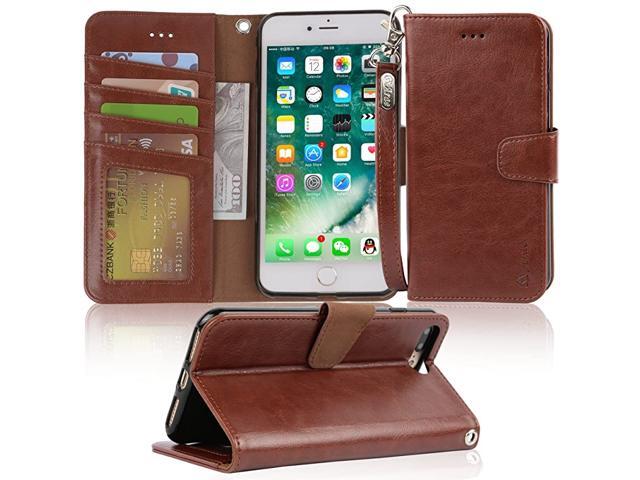 Case for iPhone 7 PlusiPhone 8 Plus Premium PU Leather Wallet Case with Kickstand and Flip Cover for iPhone 7 Plus 2016 iPhone 8 Plus 2017 55 inch