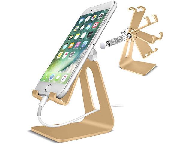 Cell Phone Stand Adjustable MultiAngle Aluminum NonSlip Dock Holder Cradle Charger Station Mount Foldable Portable Desktop Organizer Table Kitchen